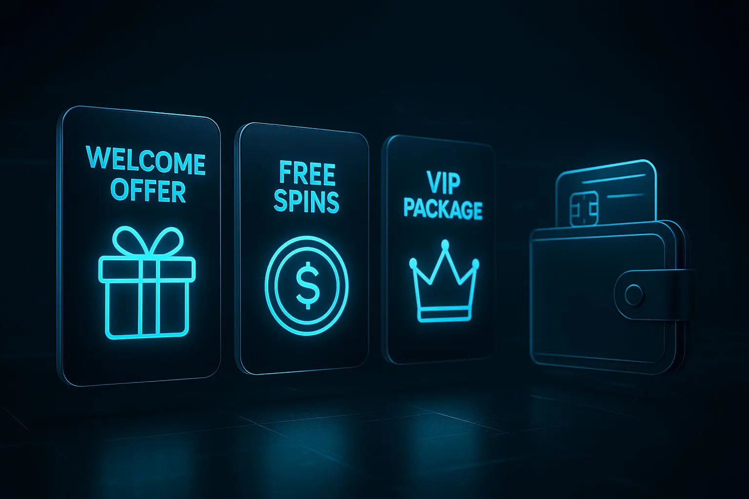 Bonus cards with Skrill-themed payment visual