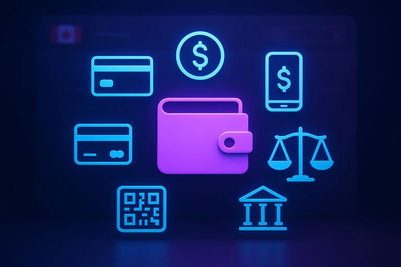 Digital payment comparison with highlighted Skrill-style wallet and pros-cons balance