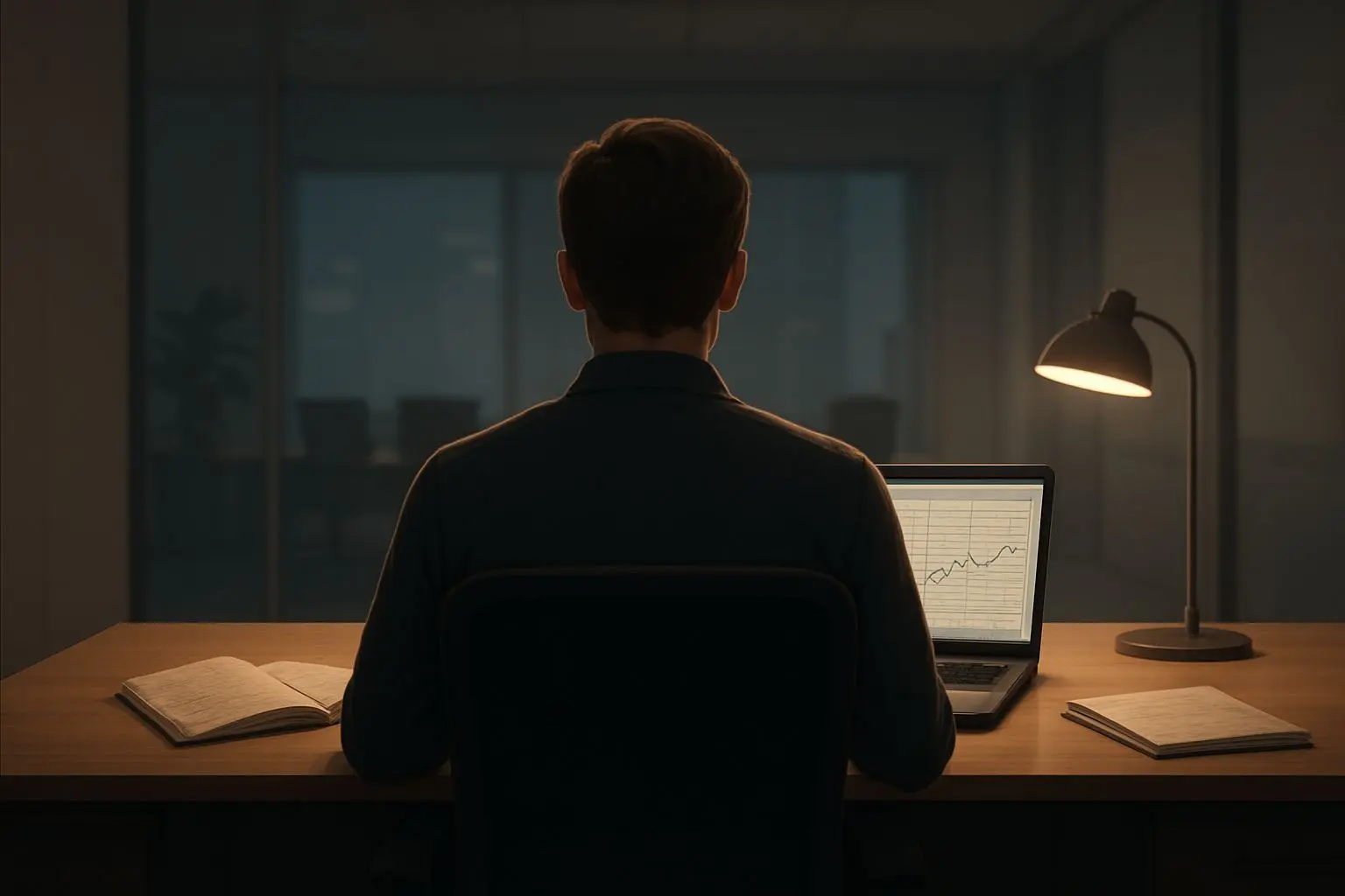 Neutral expert workspace illustration
