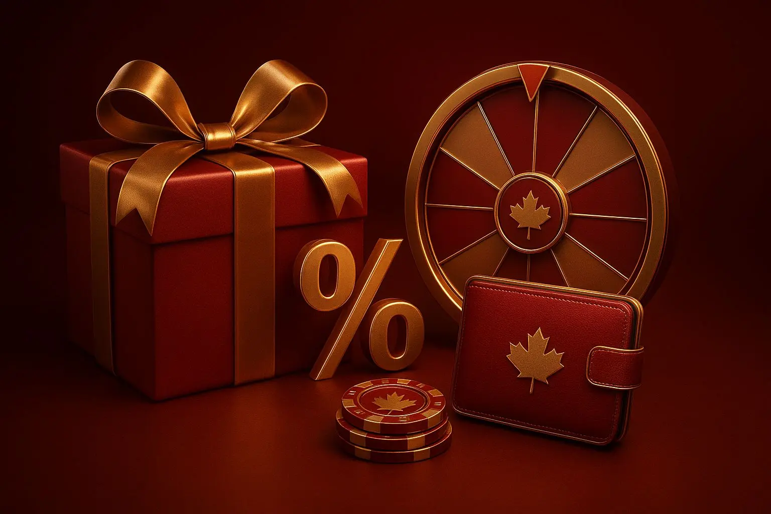 Premium online bonus visual with digital wallet theme